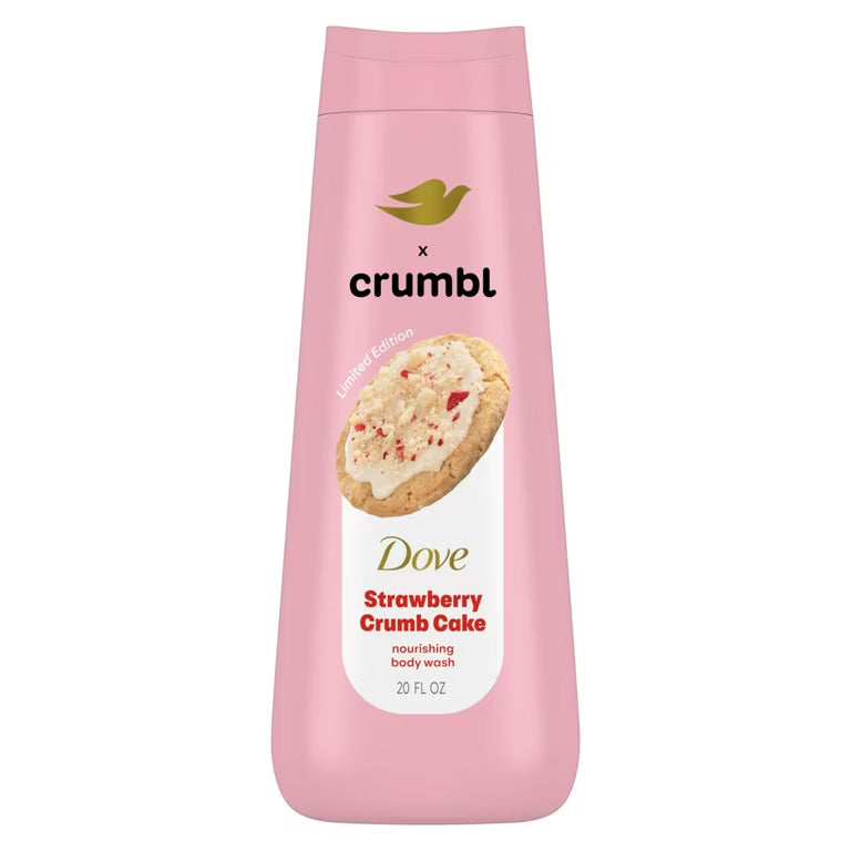 Dove x Crumble Strawberry Crumb Cake Body Wash- 20 FL OZ