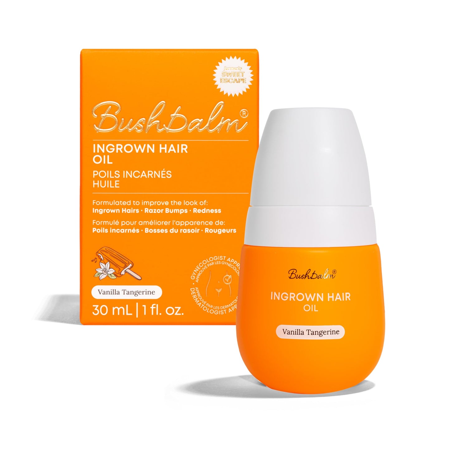 Bushbalm Ingrown Hair Oil Vanilla Tangerine