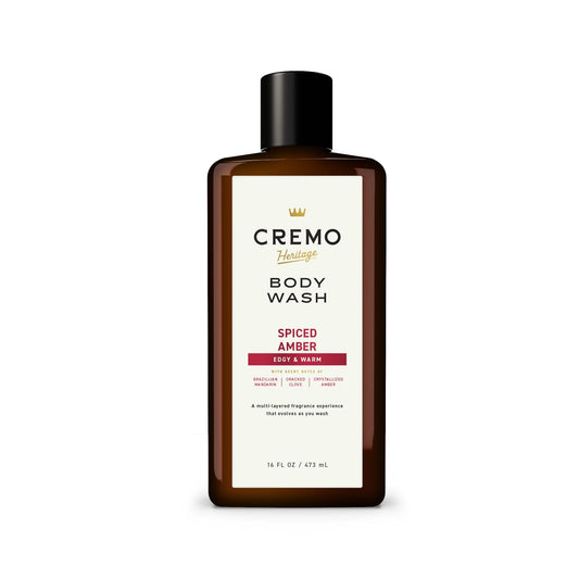 Cremo Heritage Red Men's Body Wash, Spiced Amber Scent, 16 fl oz