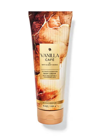 Bath & Body Works Vanilla Cafe Body Cream 8 oz & Fine Fragrance Mist 8 fl oz