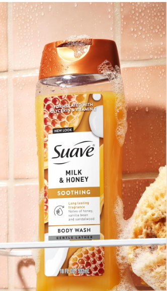 Suave Milk & Honey Body Wash ( Soothing)