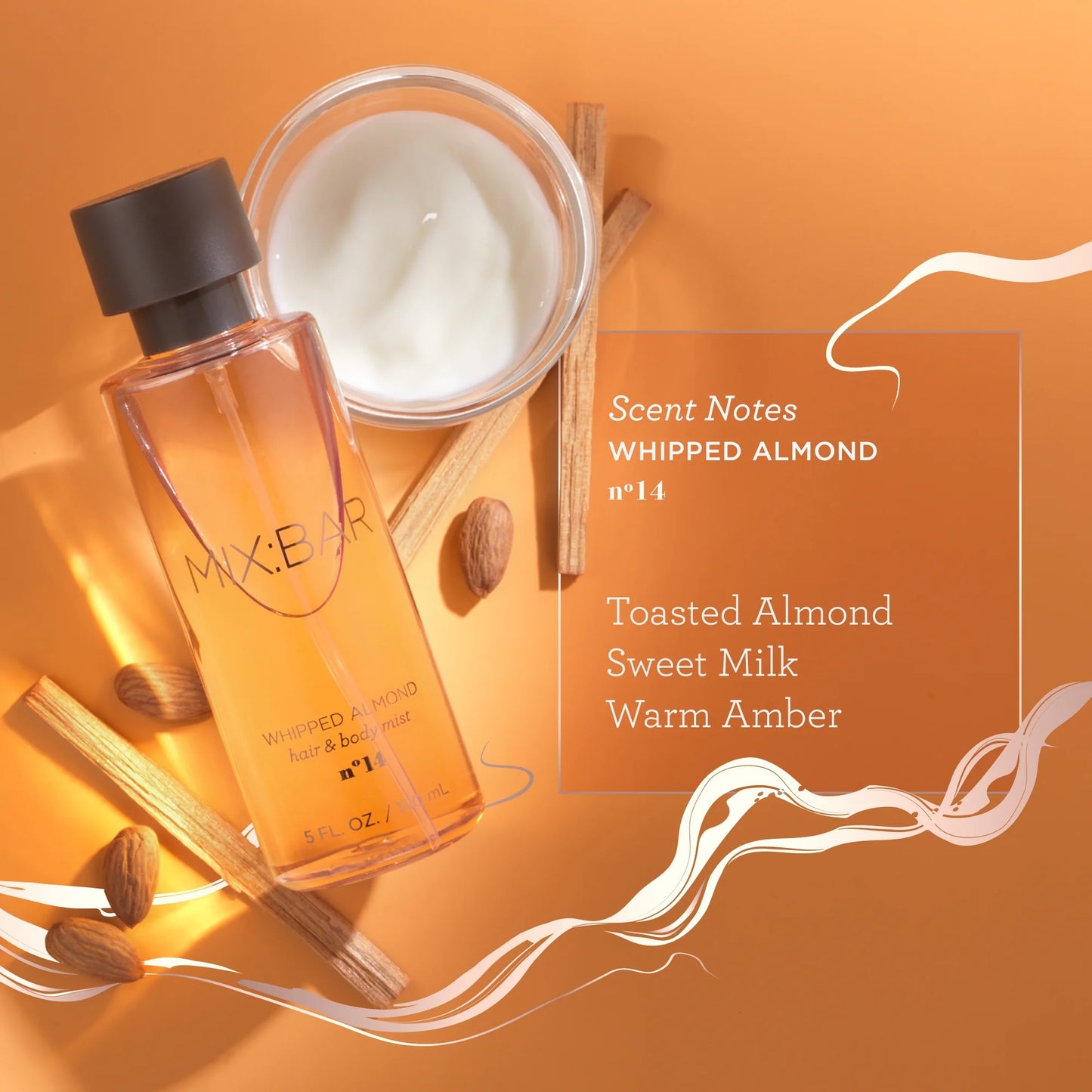 MIX BAR Whipped Almond Fragrance, Hair & Body Spray, 5fl oz