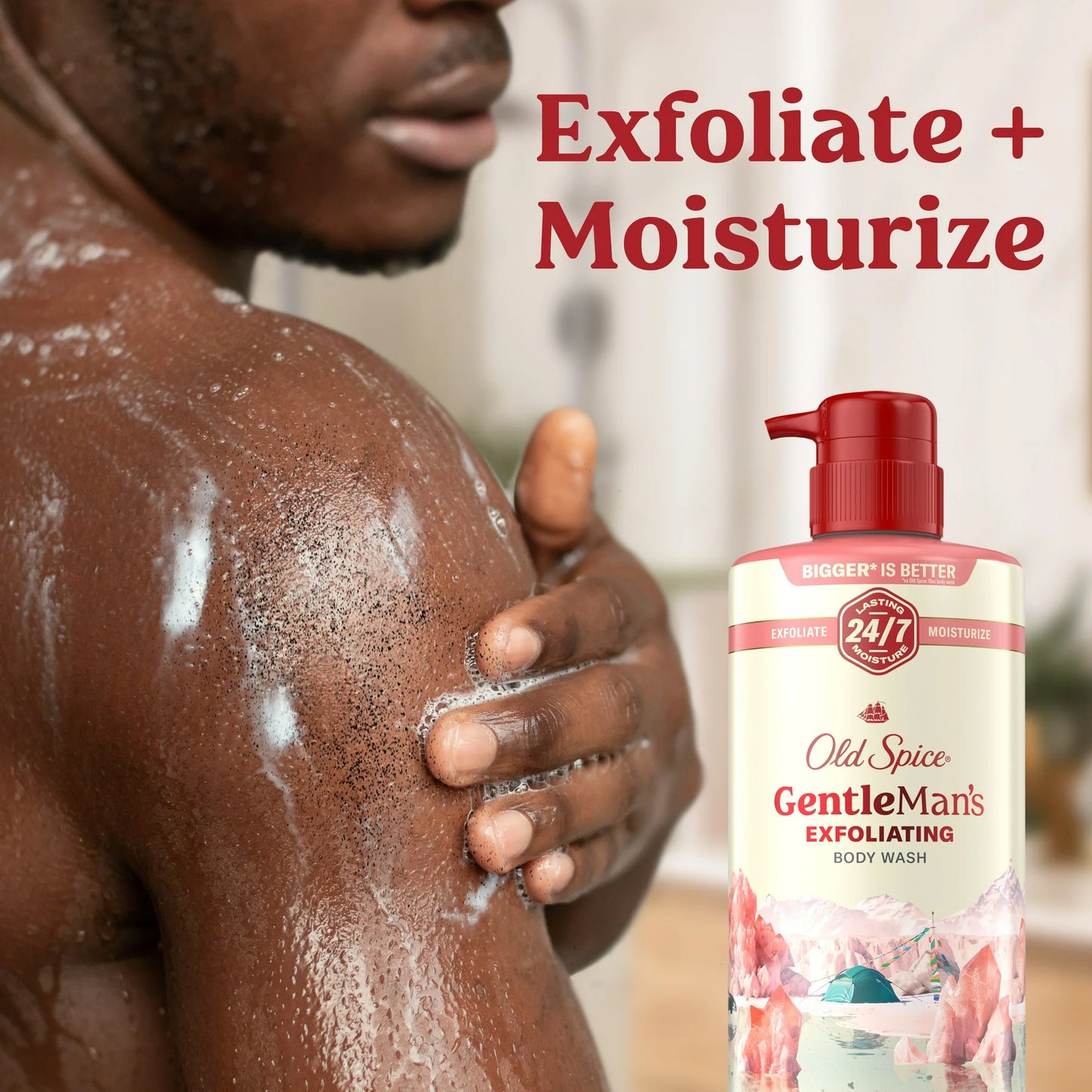 Old Spice Men's Body Wash for Men, Himalayan Sea Salt , 24/7 Shower Fresh, 18 oz, Exfoliation + Moisturization, 26oz