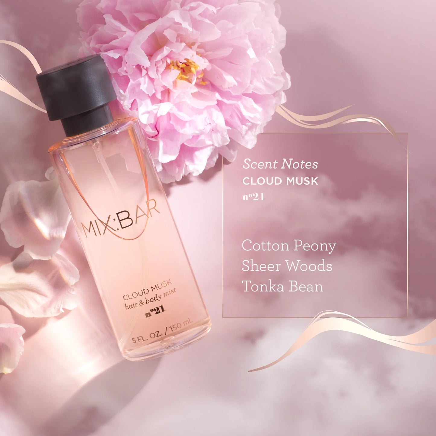 MIX BAR Cloud Musk Fragrance, Hair & Body Spray, 5fl oz