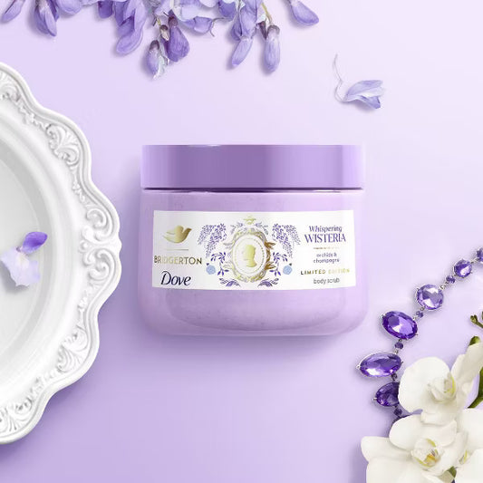 Dove Beauty Limited Edition Bridgerton Body Scrub - Whispering Wisteria - Orchids & Champagne Scent - 15oz