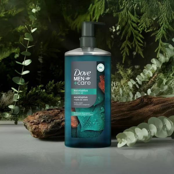 Dove Men+Care Relax Plant Based Body Wash - Eucalyptus & Cedar Oil - 26 fl oz: Paraben-Free, Sulfate-Free, Vegan