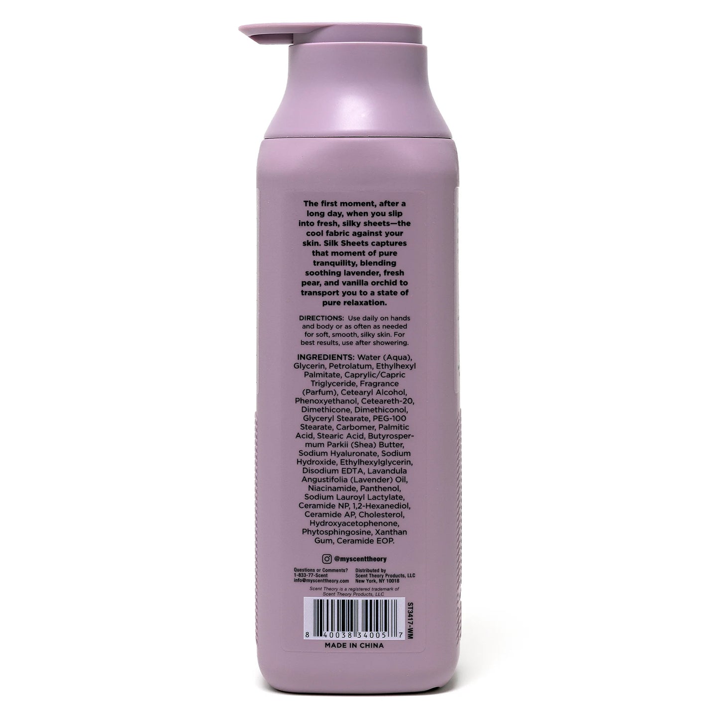 Scent Theory Body Lotion with Shea Butter- Silk Sheets, 18 oz