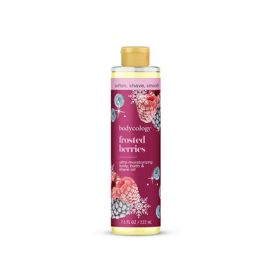 Bodycology Frosted Berries Body, Bath & Shave Oil 7.5 fl oz