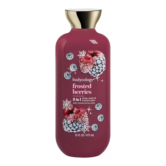 Bodycology Frosted Berries 2 in 1 Body Wash & Bubble Bath 16 fl oz