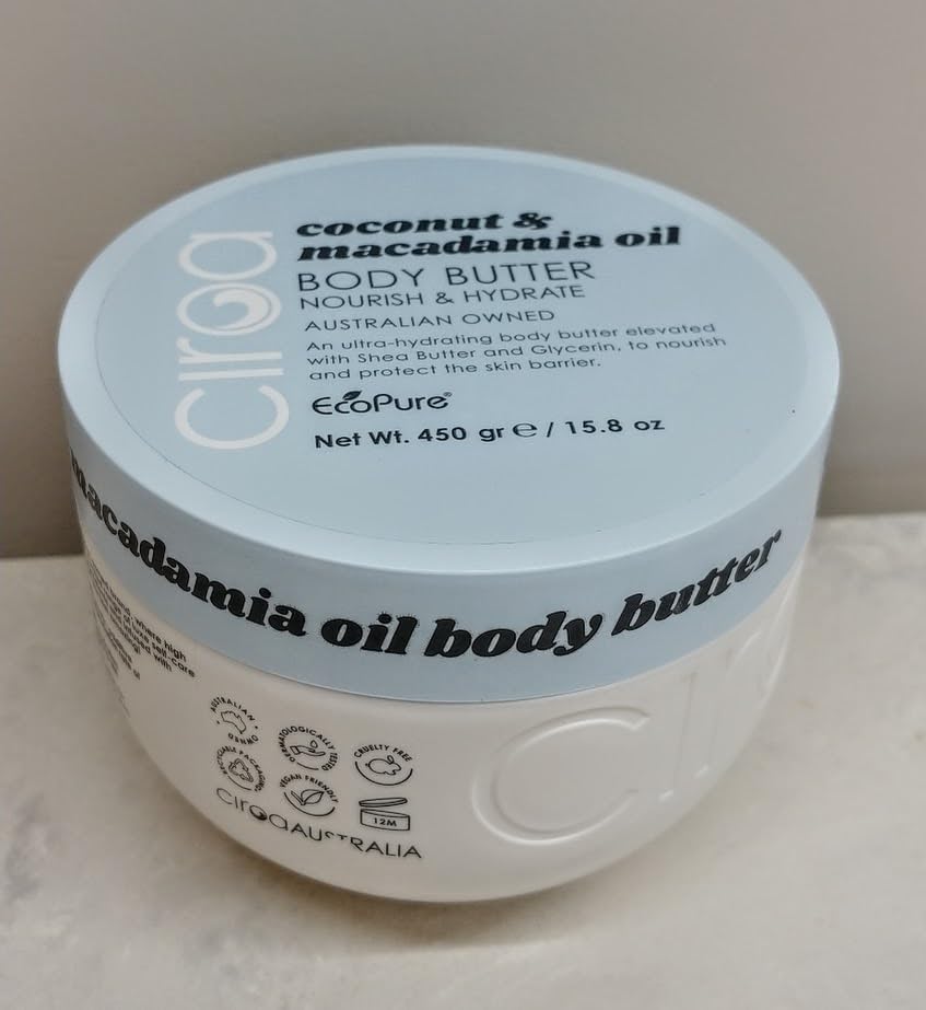 Ciroa Coconut & Macadamia Oil Body Butter- (Australian Owned) 15.8 OZ