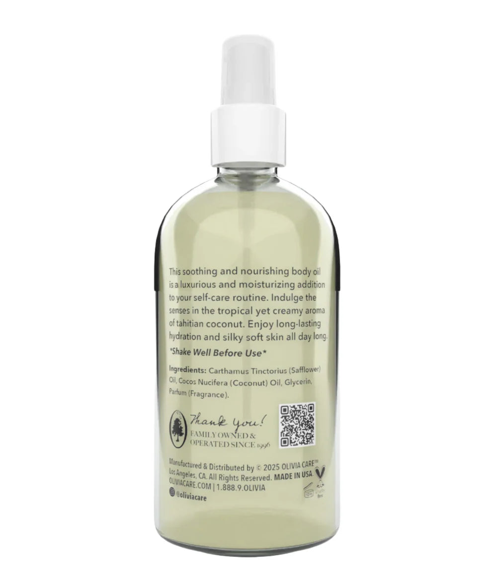 Olivia Care Tahitian Coconut Body Oil- 8 FL OZ