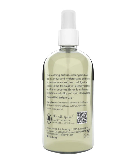 Olivia Care Tahitian Coconut Body Oil- 8 FL OZ