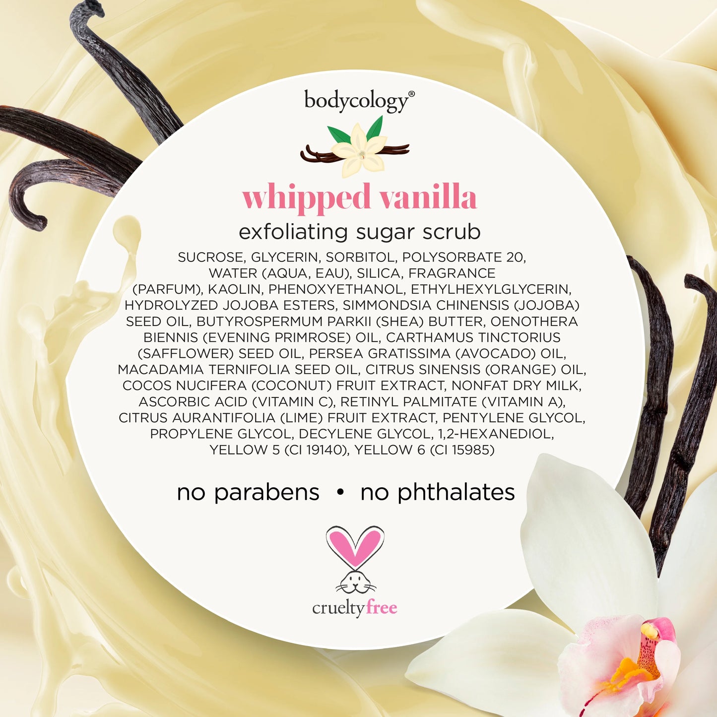 Bodyology Whipped Vanilla Exfoliating Sugar Scrub 10.5 oz