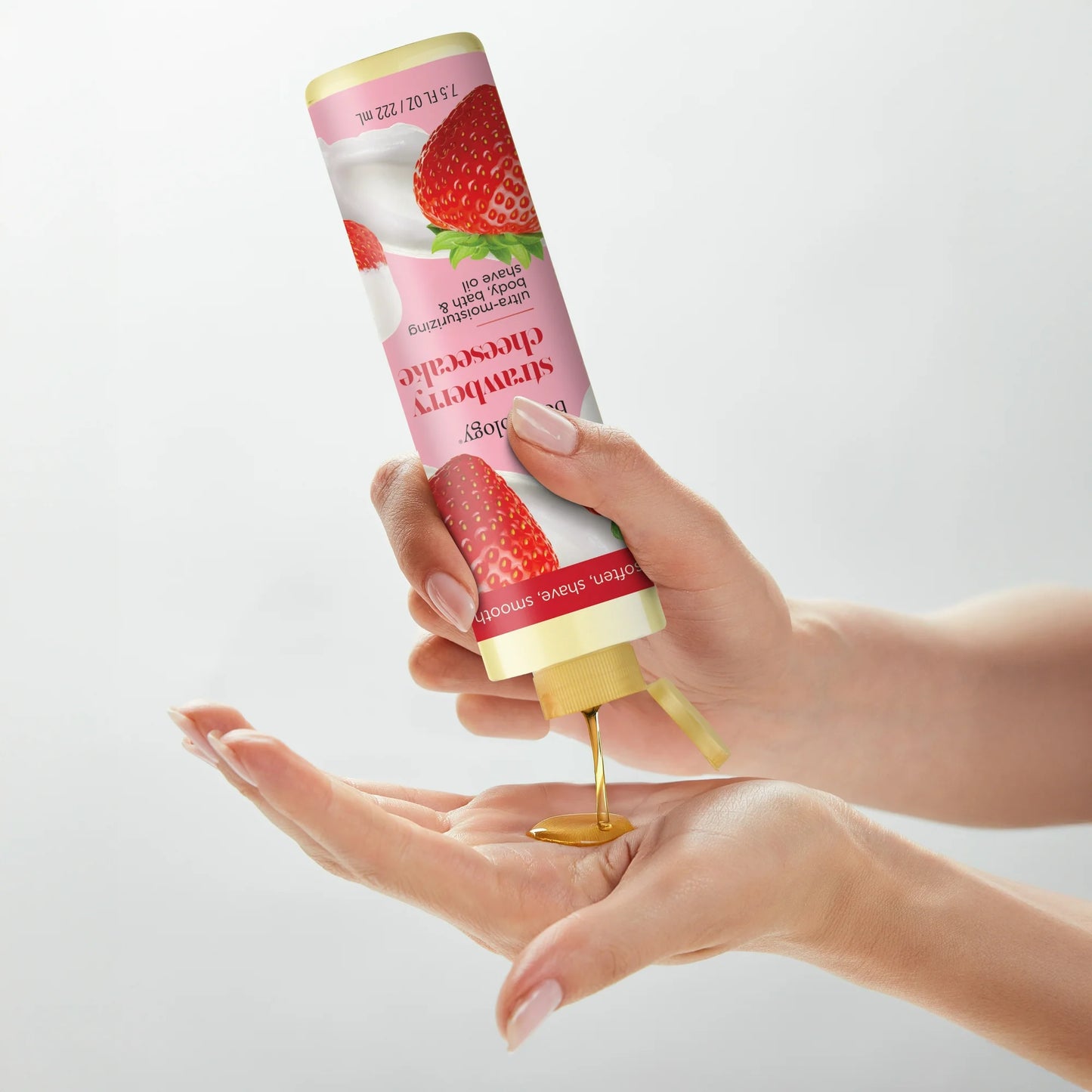 Bodycology Ultra-Moisturizing Body, Bath & Shave Oil, Strawberry Cheesecake, 7.5 fl oz