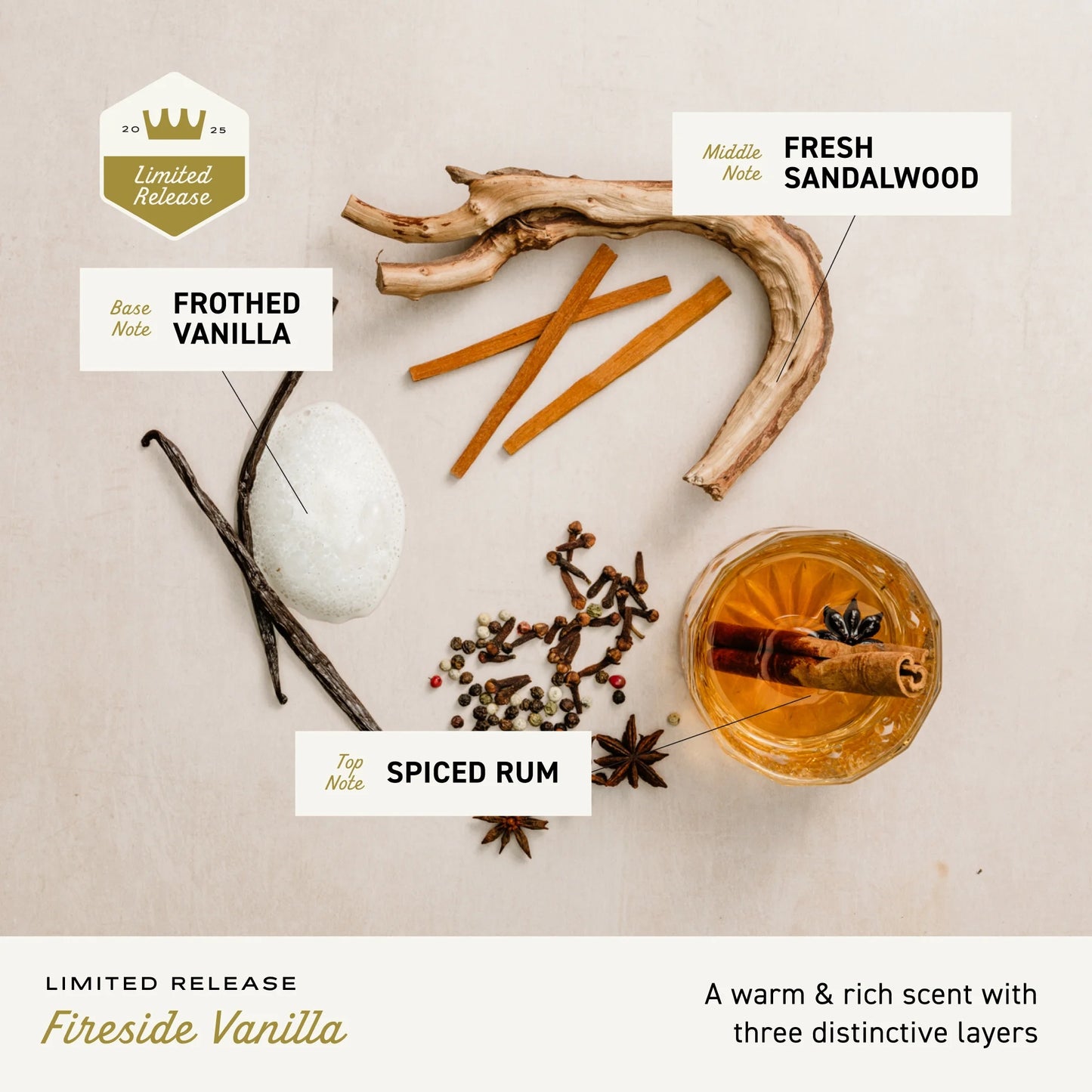 Cremo Holiday Men's Body Wash, Fireside Vanilla, 16 fl oz