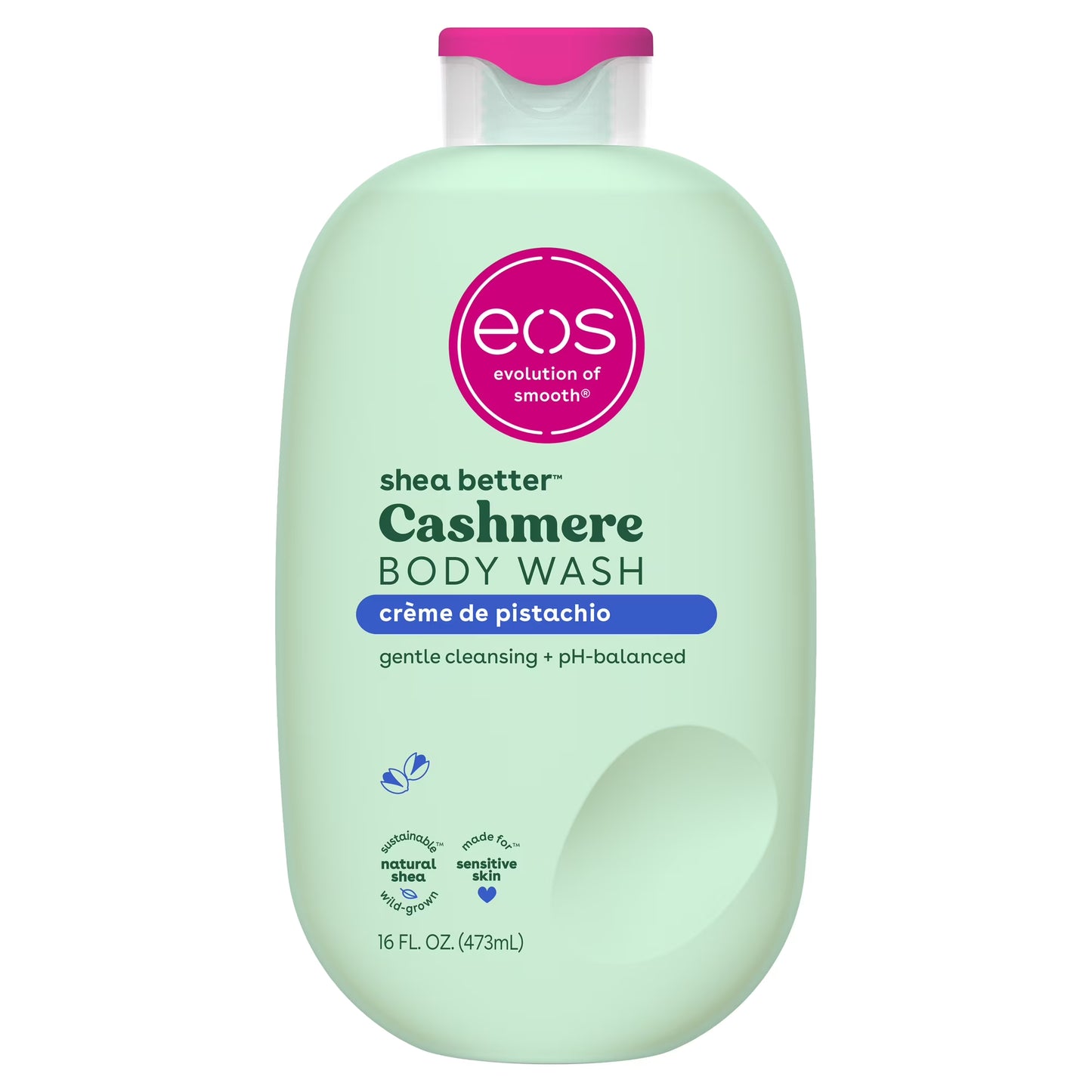 Eos Shea Better Cashmere Body Wash, Crème de Pistachio, Creamy Gel Formula, 16 fl oz.