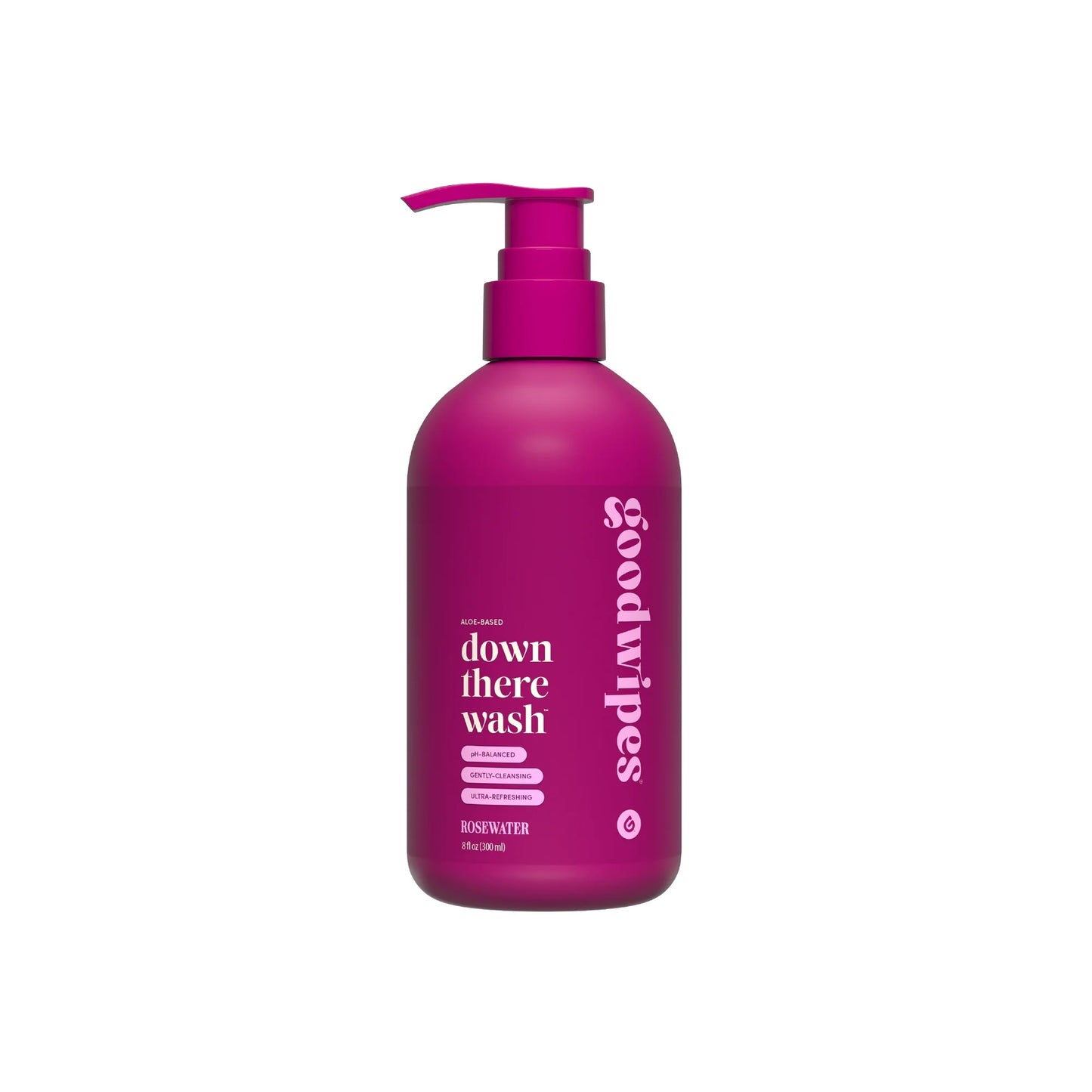 Goodwipes Down There Wash, Feminine Hygiene Wash, Rosewater Scented, 8.0 Fl Oz