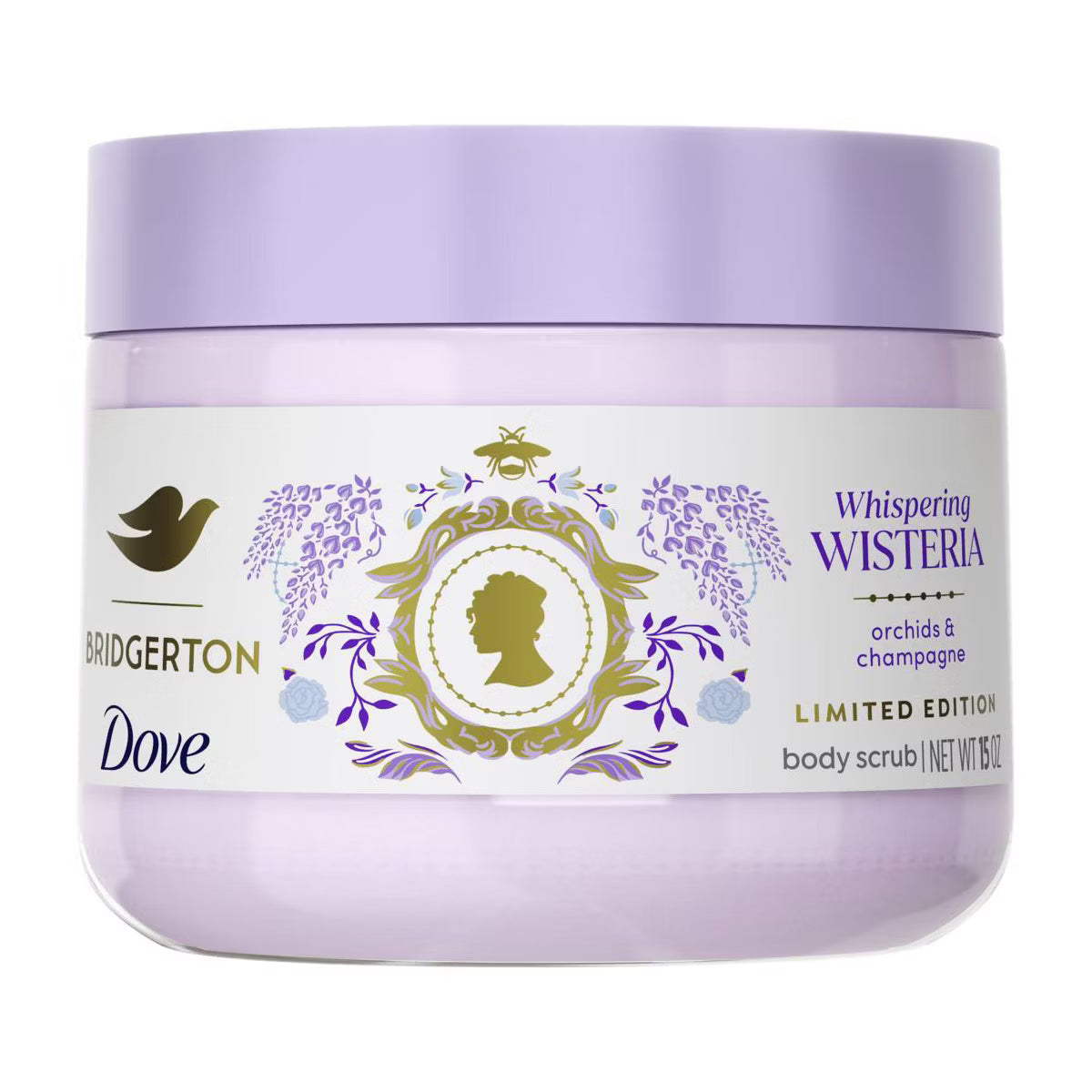 Dove Beauty Limited Edition Bridgerton Body Scrub - Whispering Wisteria - Orchids & Champagne Scent - 15oz