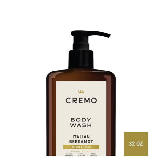 Cremo Italian Bergamot Body Wash - 32 fl oz: Liquid, For Normal Skin, Whole Body, Pump Bottle