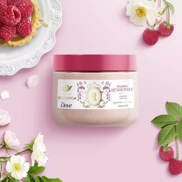 Dove Beauty Limited Edition Bridgerton Body Scrub - Raspberry Rendezvous - Raspberry and Vanilla Scent - 15oz