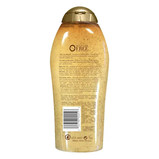 OGX Smoothing+ Coconut Coffee Srub & Wash- 19.5 fl oz