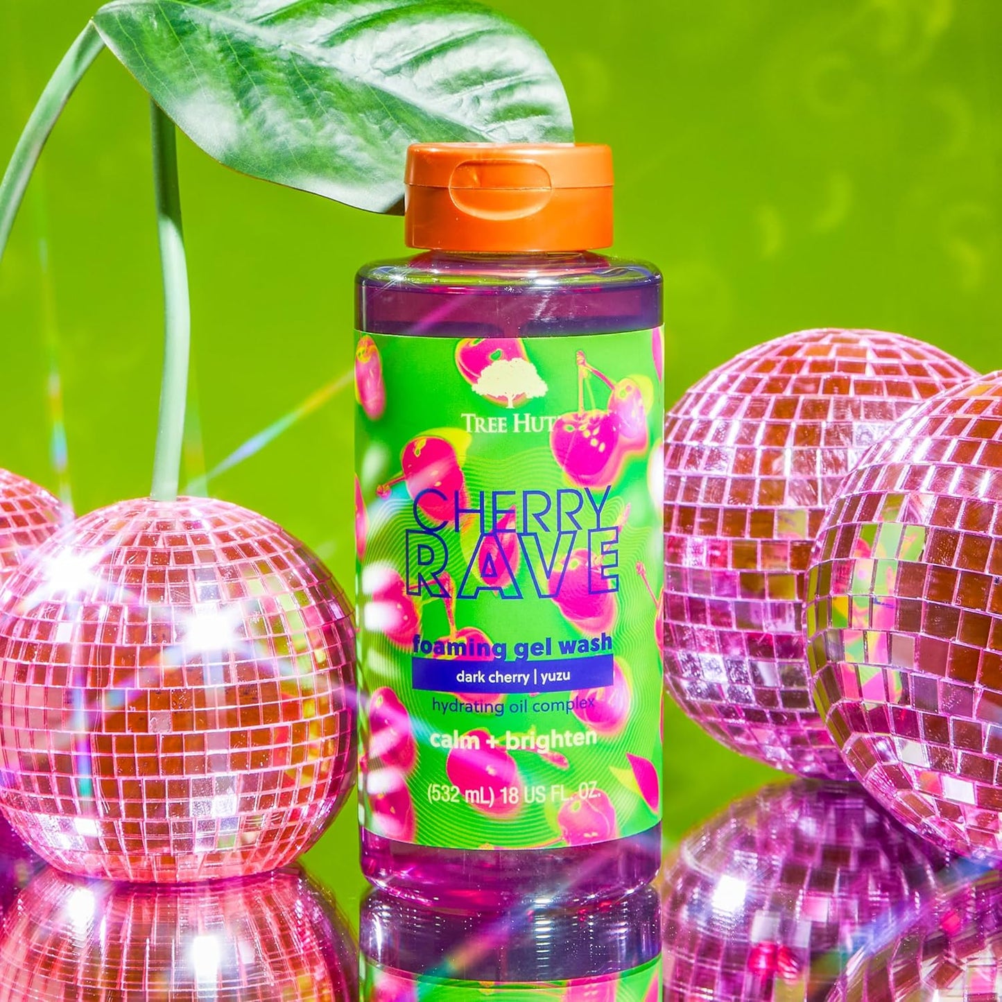 Tree Hut Cherry Rave Foaming Gel Body Wash, 18 fl oz