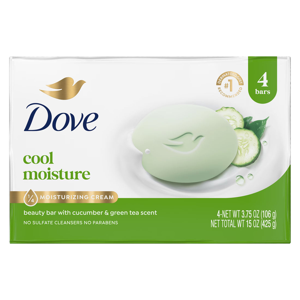 Dove Cool Moisture Soap Bar (Pack of 4)