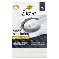 Dove Deep Exfoliating Soap Bar (Pack of 4)