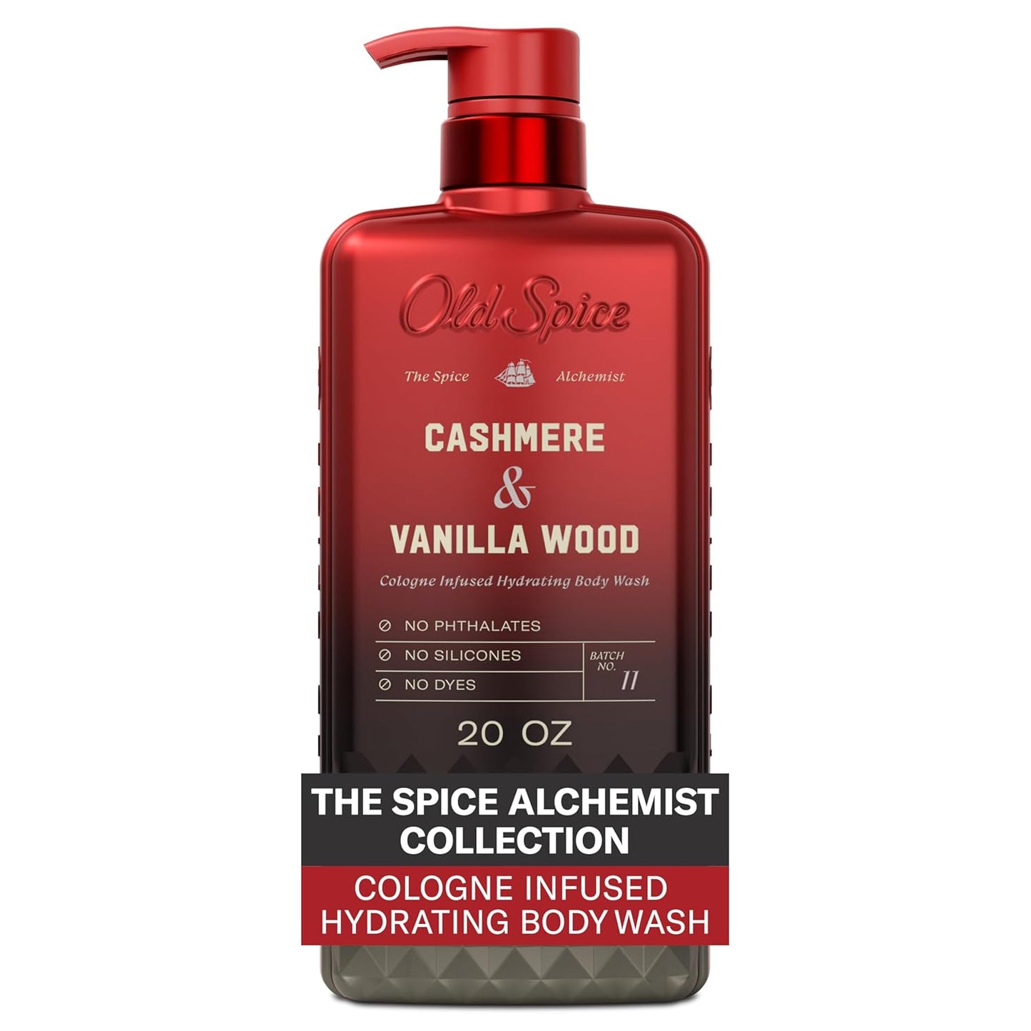 Old Spice Body Wash for Men, The Spice Alchemist Collection, 24/7 Cologne Infused Hydration,  Cashmere + Vanilla Wood Scent, 20 oz