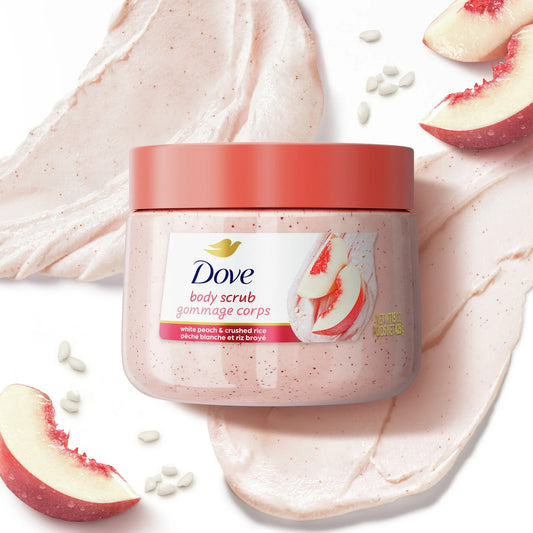 Dove Exfoliating Body Scrub for Women Peach, 15 oz