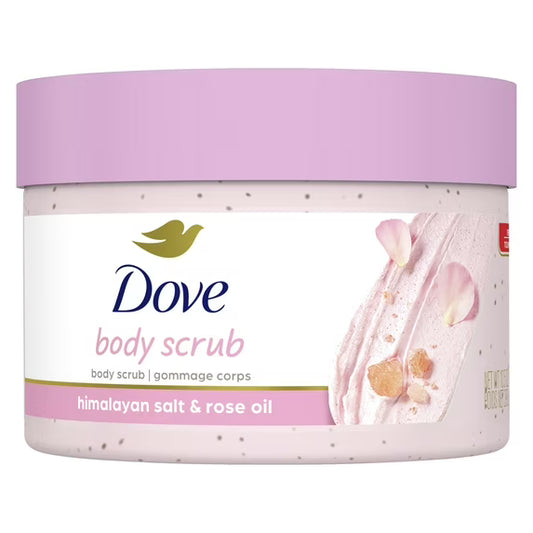 Dove Moisturizing Women's Body Scrub - Himalayan Salt & Rose Oil, 10.5 oz