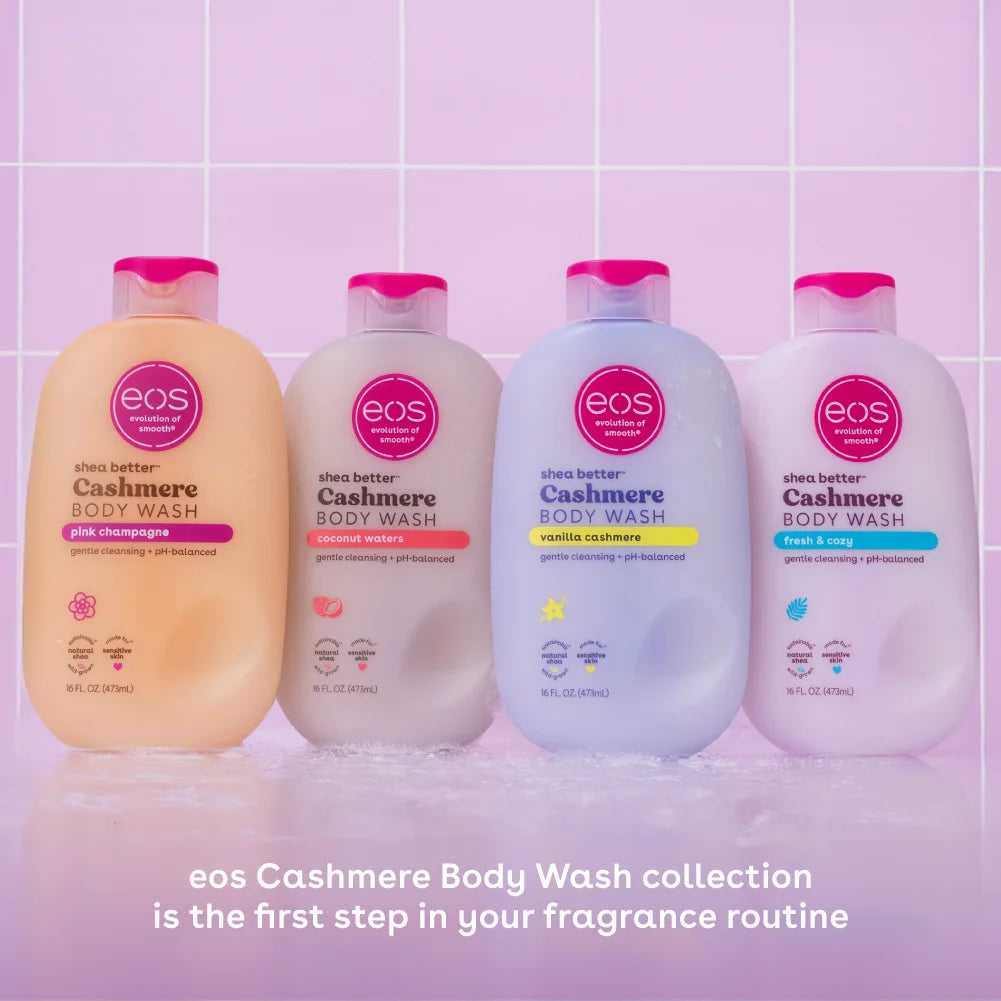 Eos Shea Better Cashmere Body Wash - Coconut Waters , Creamy Gel Formula, 16 oz.