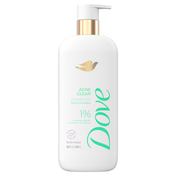 Dove Acne Clear Body Wash- 18.5 fl oz