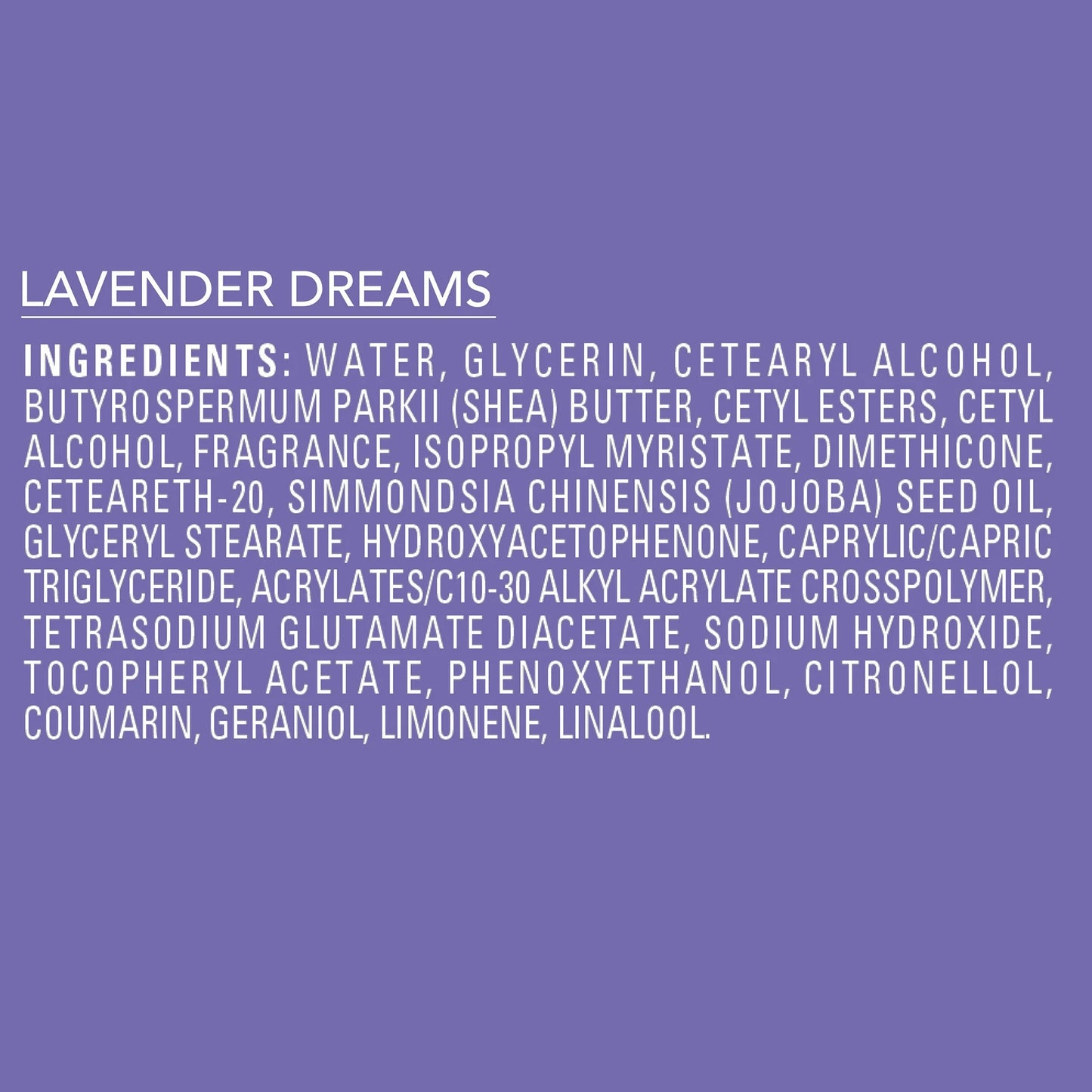 Jergens Shea Fusion Lavender Dreams Scented Body Lotion, Moisturizer for Dry Skin, 14 fl oz