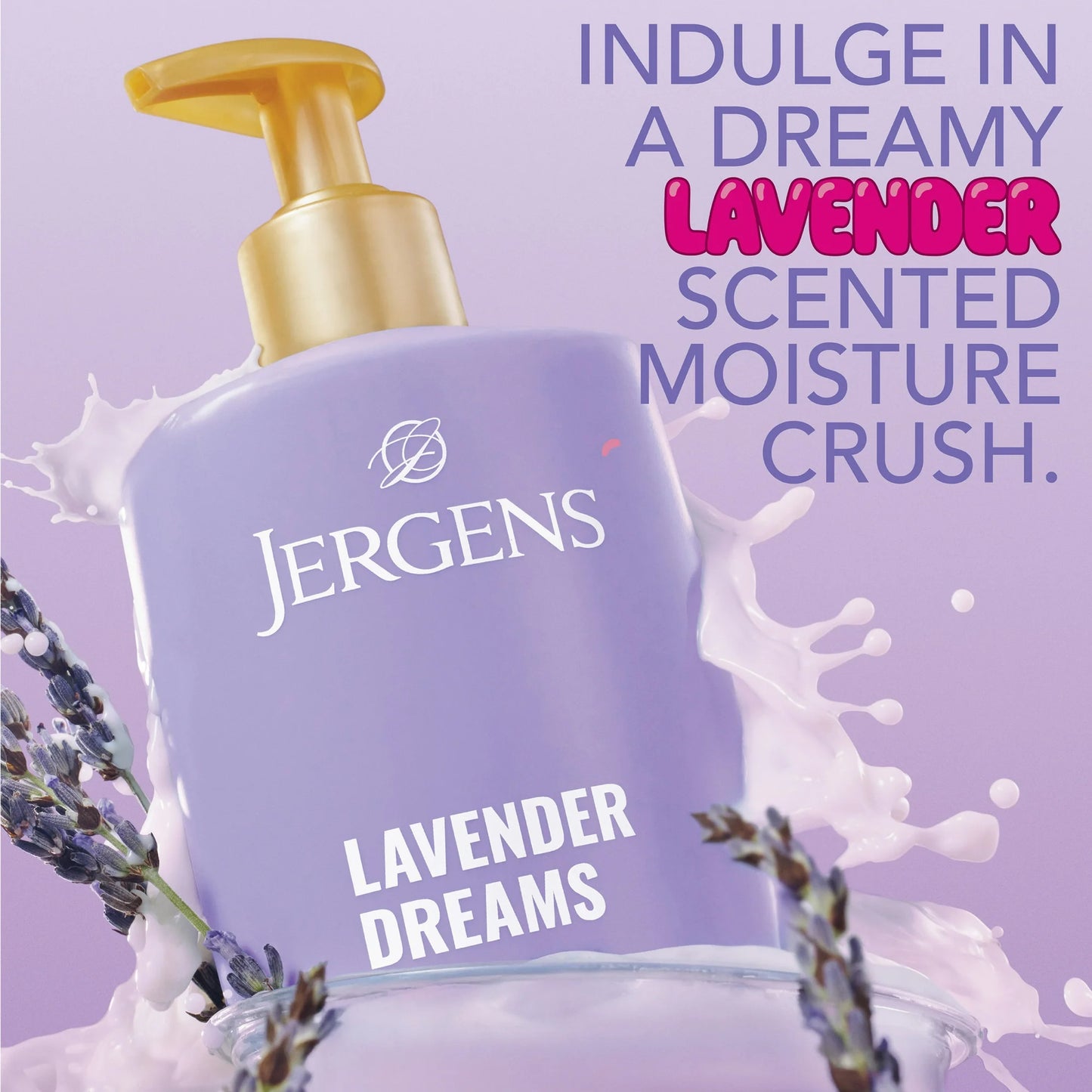 Jergens Shea Fusion Lavender Dreams Scented Body Lotion, Moisturizer for Dry Skin, 14 fl oz