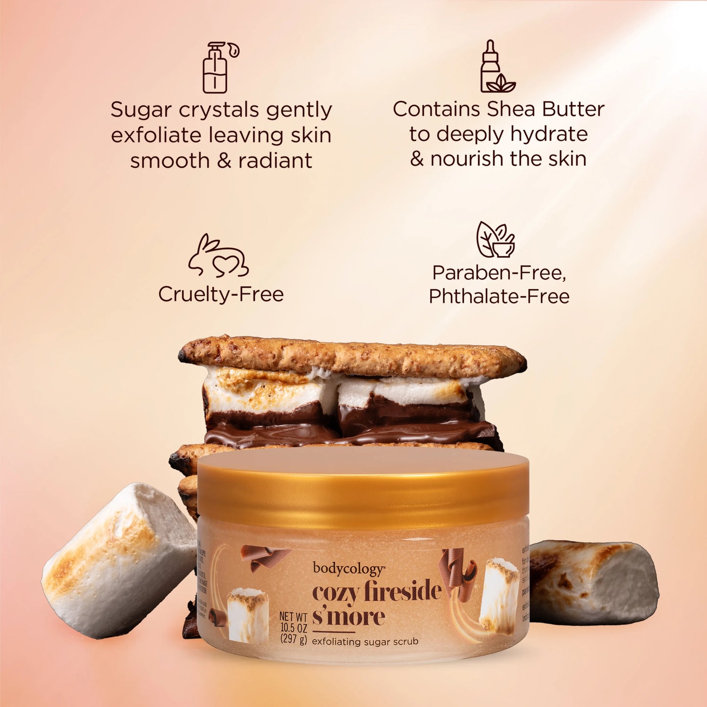 Bodycology Cozy Fireside Exfoliating Scrub 10.5 oz