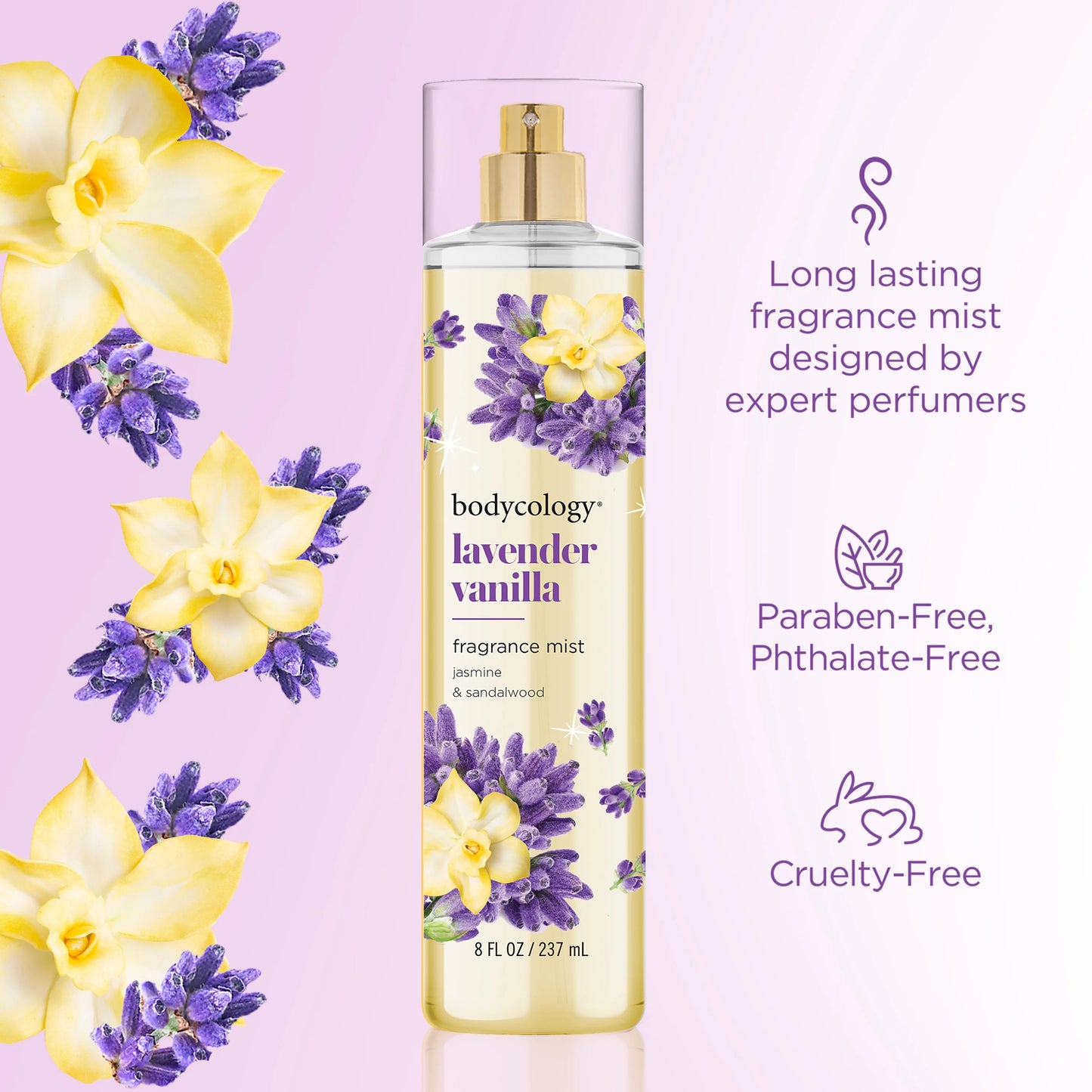 Bodycology Lavender Vanilla Fragrance Mist 8fl oz