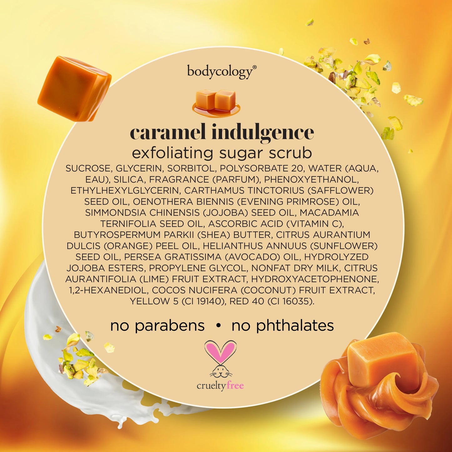 Bodycology Caramel Indulgence Exfoliating Sugar Scrub 10.5 oz