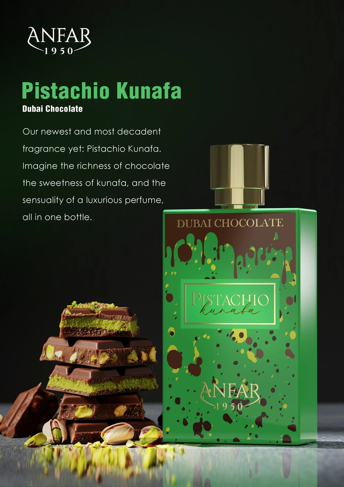 Anfar Pistachio Kunafa- EDP 2.7 FL OZ