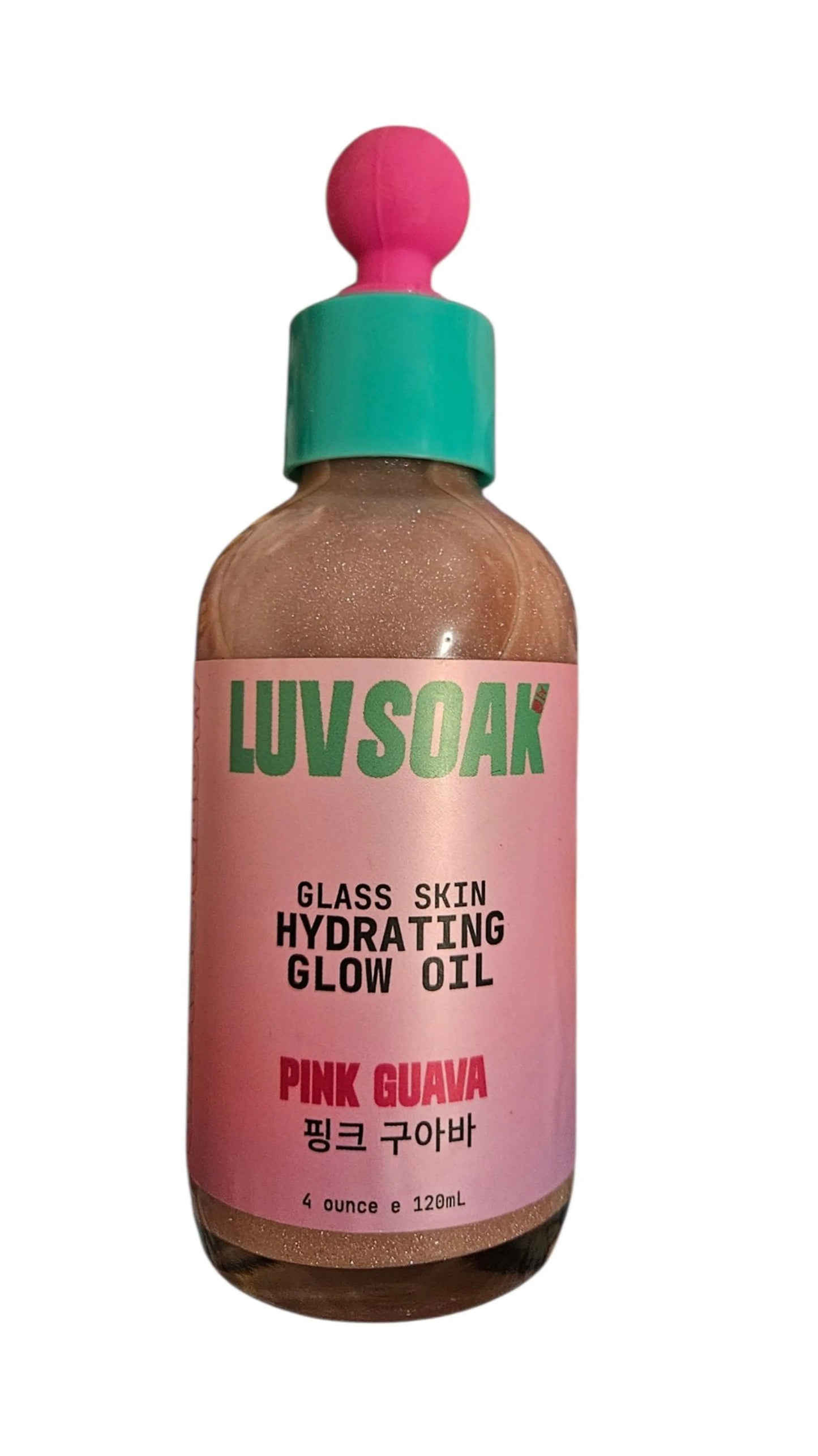 LUV SOAK GLASS SKIN HYDRATING OIL PINK GUAVA 4oz/120ml