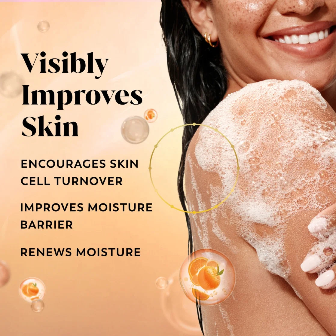 Olay Intensely Hydrating Body Wash with Hyaluronic Serum Complex, Mandarin Fizz Scent, 20 fl oz