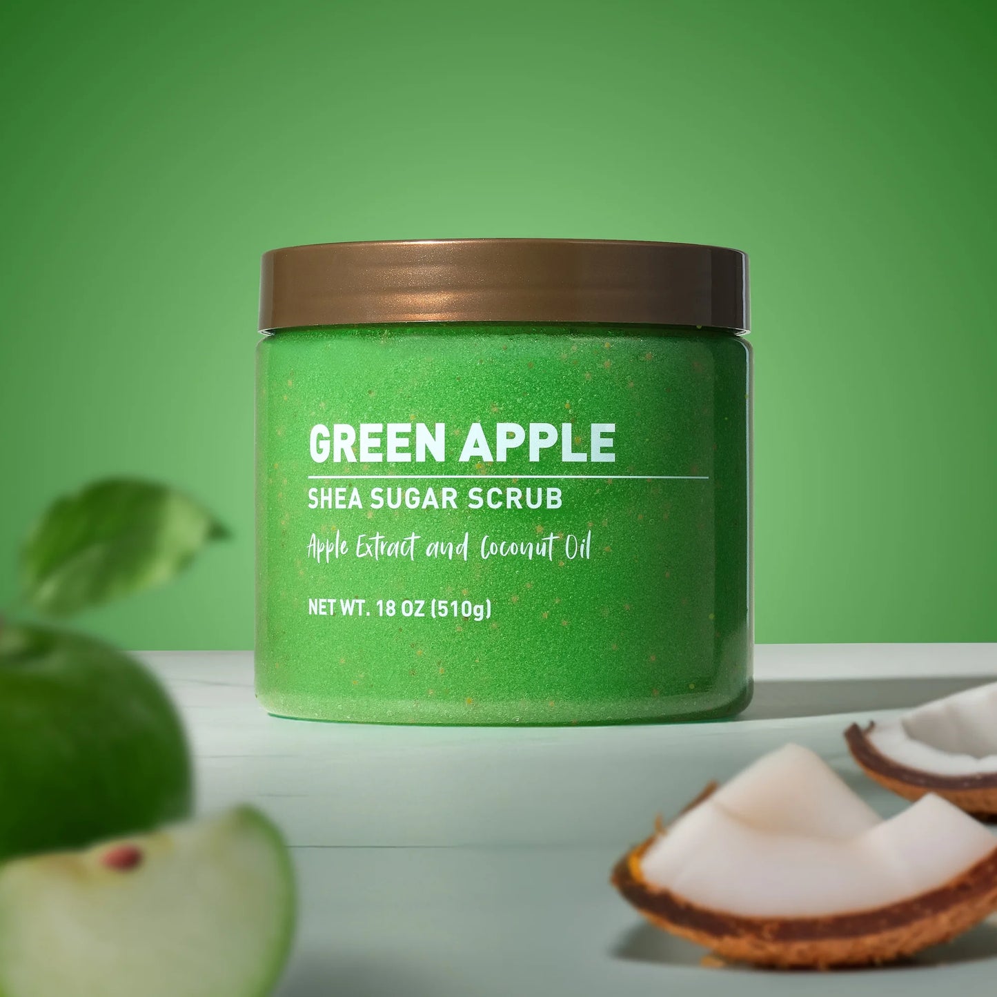 Equate Green Apple Exfoliating Sugar Scrub with Revitalizing Skin Benefits - 18 oz