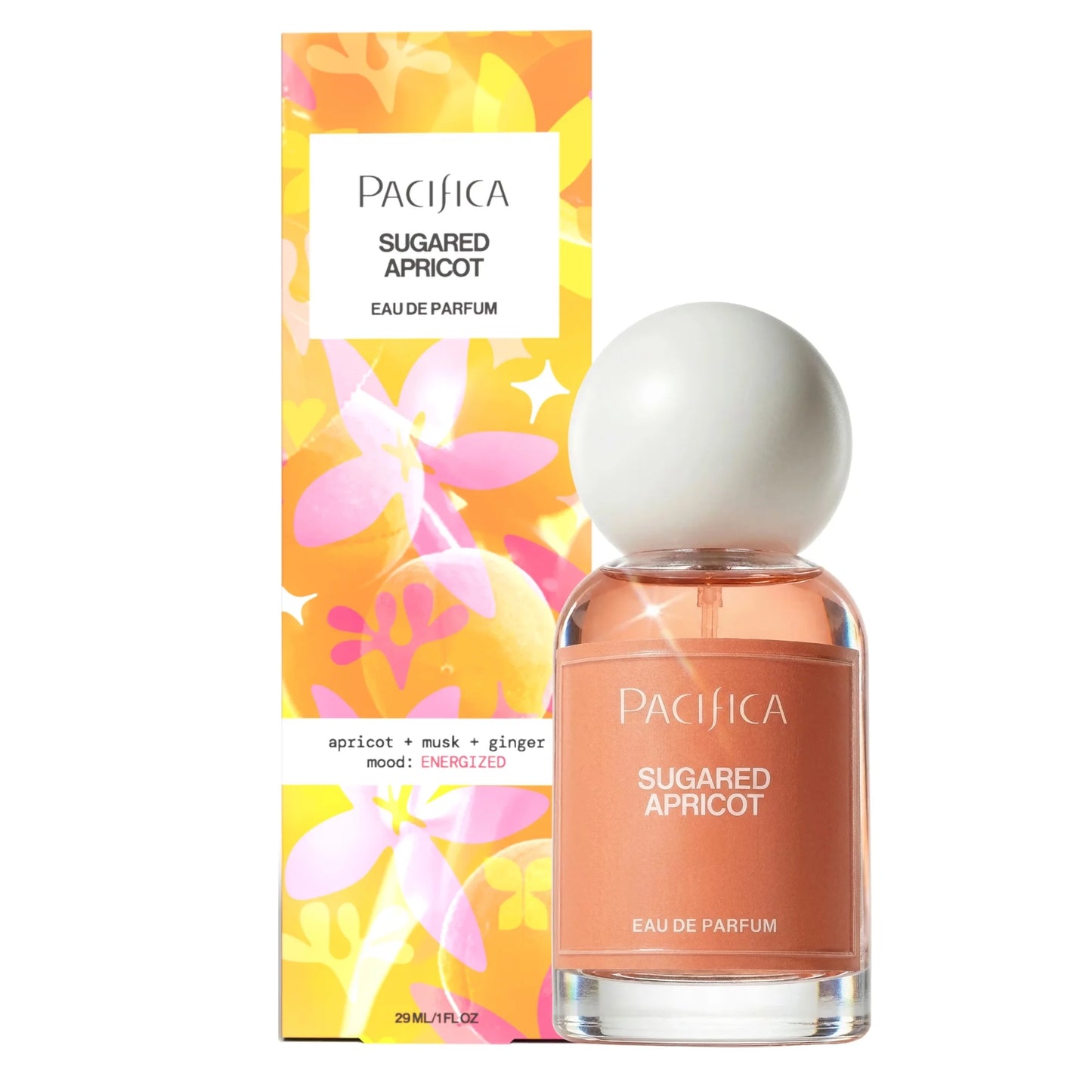 Pacifica Eau De Parfum Sugared Apricot, Perfume for Unisex, 1 fl oz, Atomizing Spray