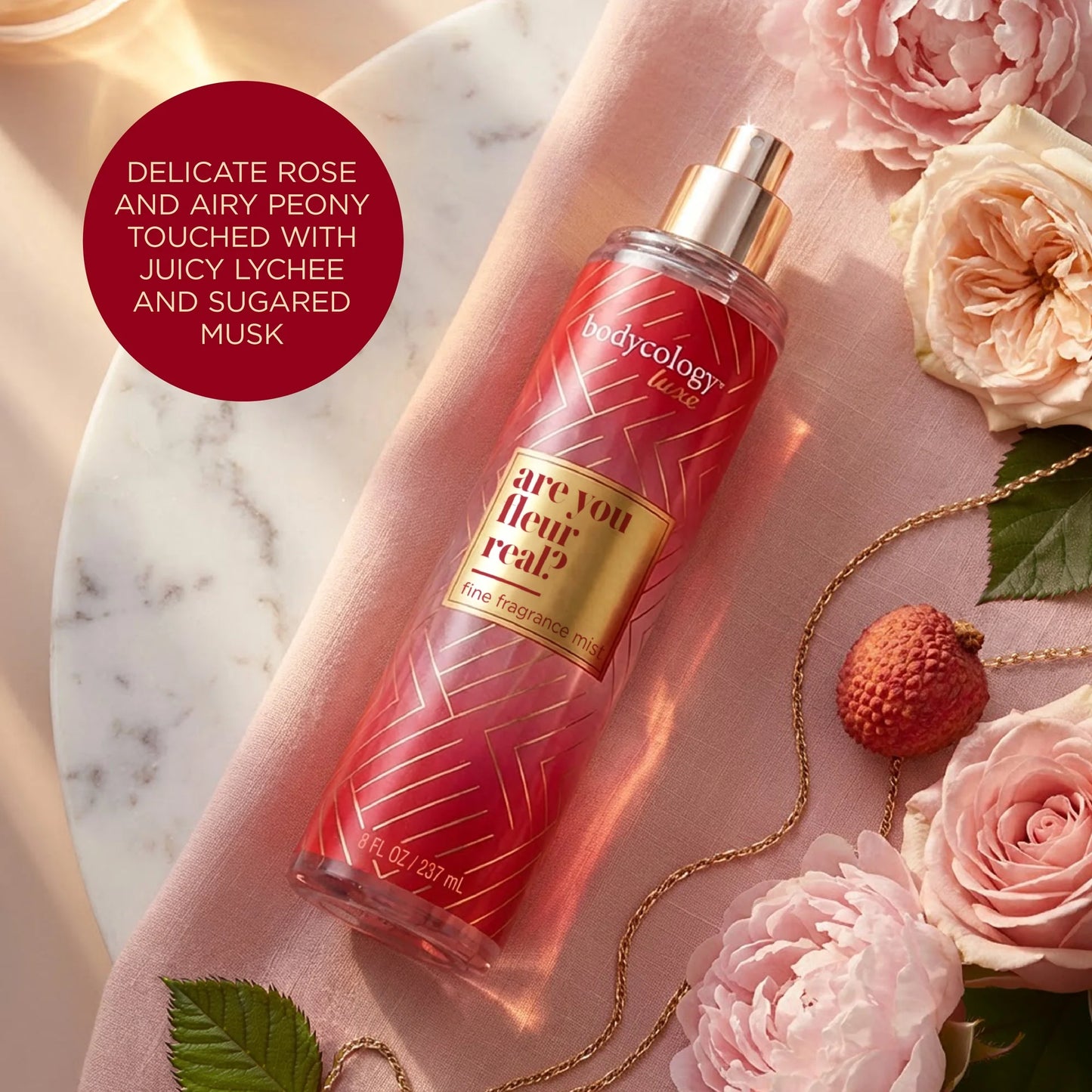 Bodycology Luxe Fragrance Body Mist, Are You Fleur Real, 8 fl oz (Inspired by Chole by Chloe )
