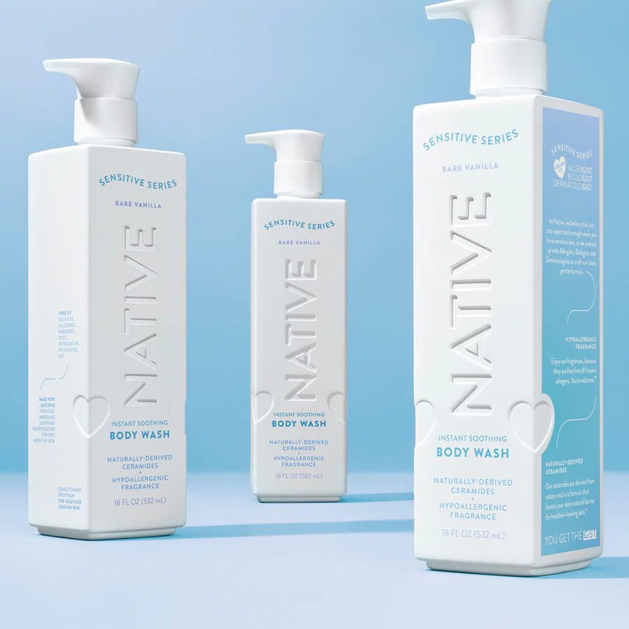 Native Sensitive Series: Body Wash Soothing Bare Vanilla