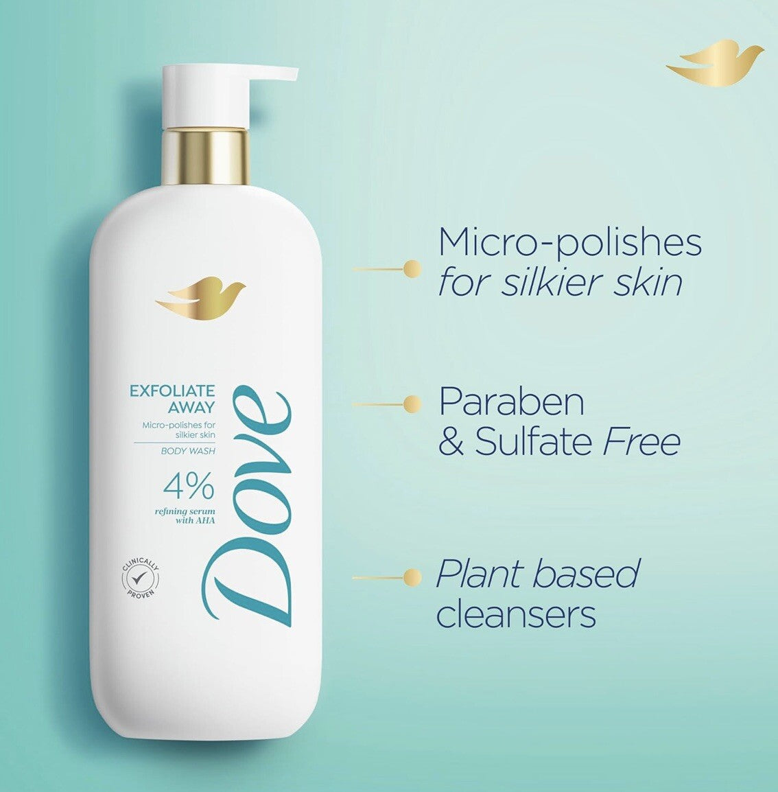 Dove Exfoliate Away Body Wash- 18.5 fl oz