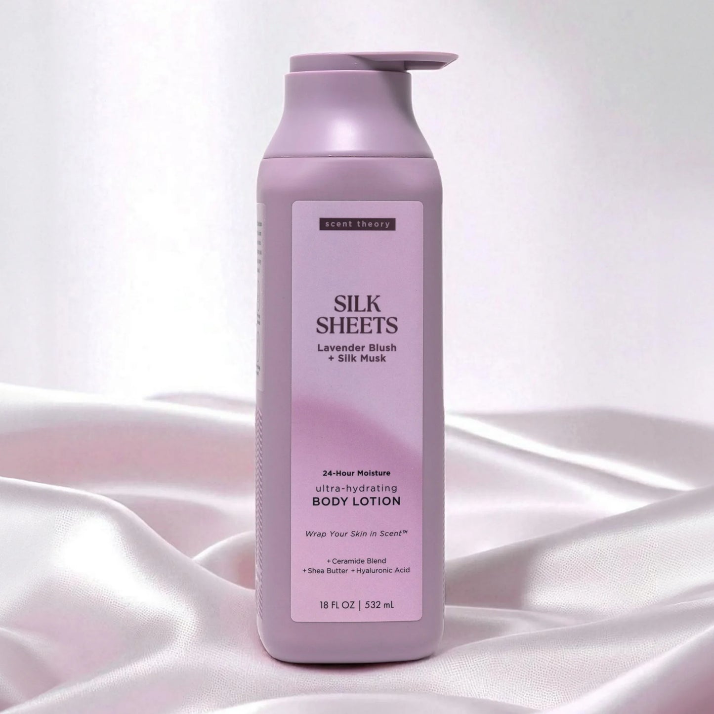 Scent Theory Body Lotion with Shea Butter- Silk Sheets, 18 oz