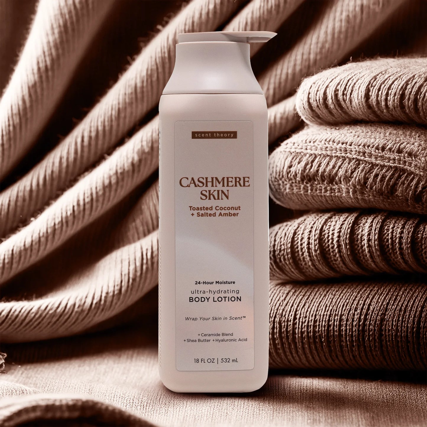 Scent Theory Body Lotion with Shea Butter- Cashmere Skin, 18 oz