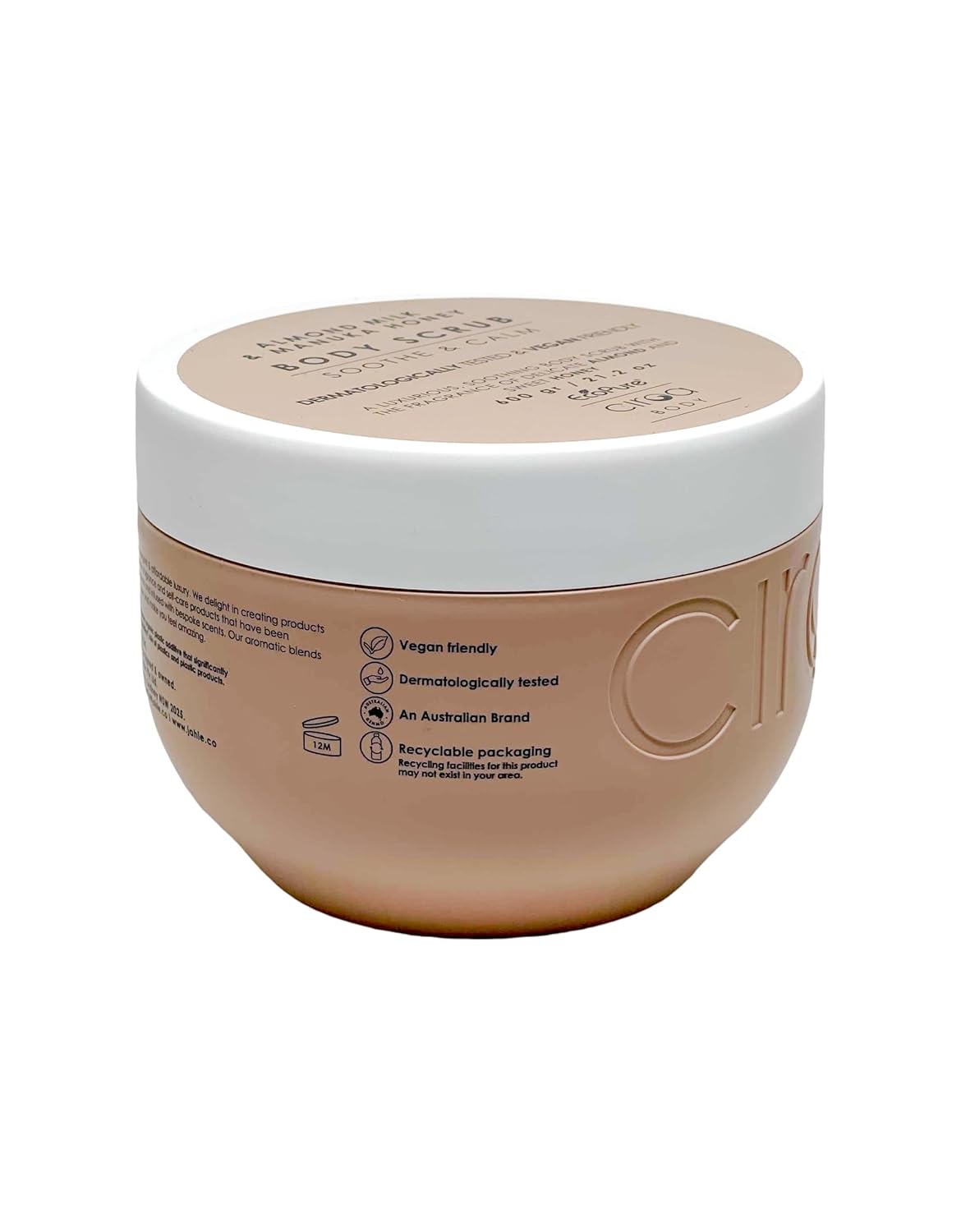 Ciroa Almond Milk & Manuka Honey Body Scrub - (Australian Owned) 21.1 OZ